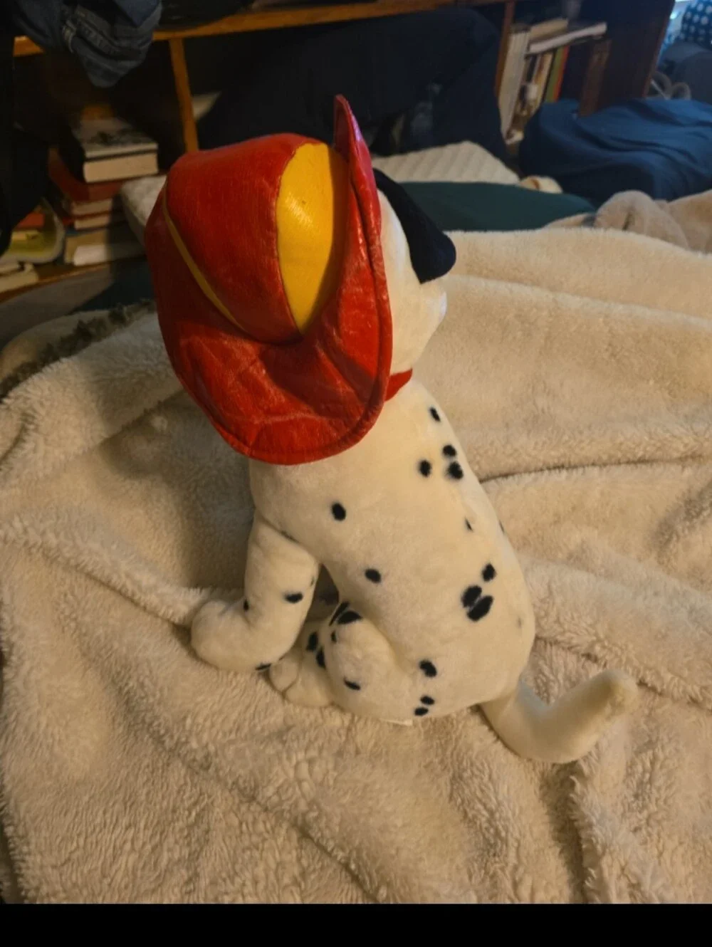 081026 Stuffed Firefighter Dalmatian Dog 14 inches plush. Box 22t